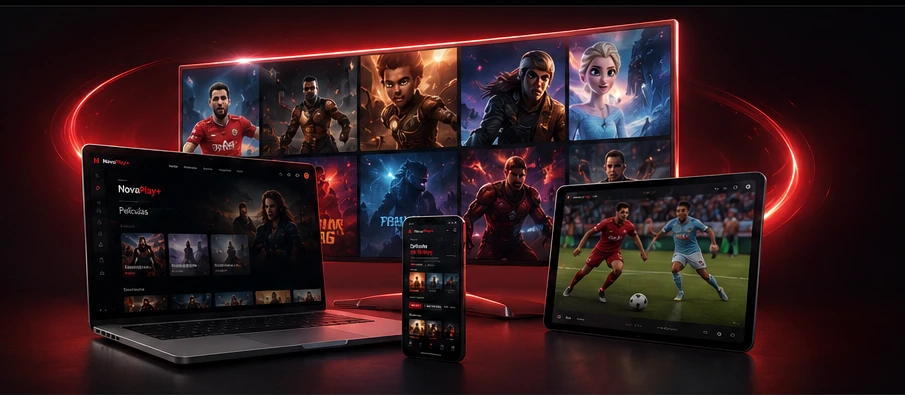 NovaPlay+ disponible en Smart TV, computador, tablet y celular