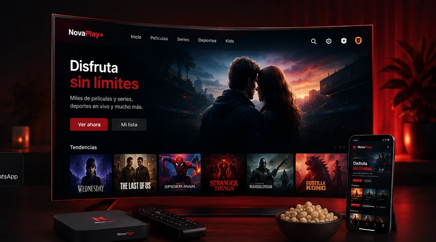 NovaPlay+ en Smart TV y dispositivos durante una demo gratuita de 4 horas